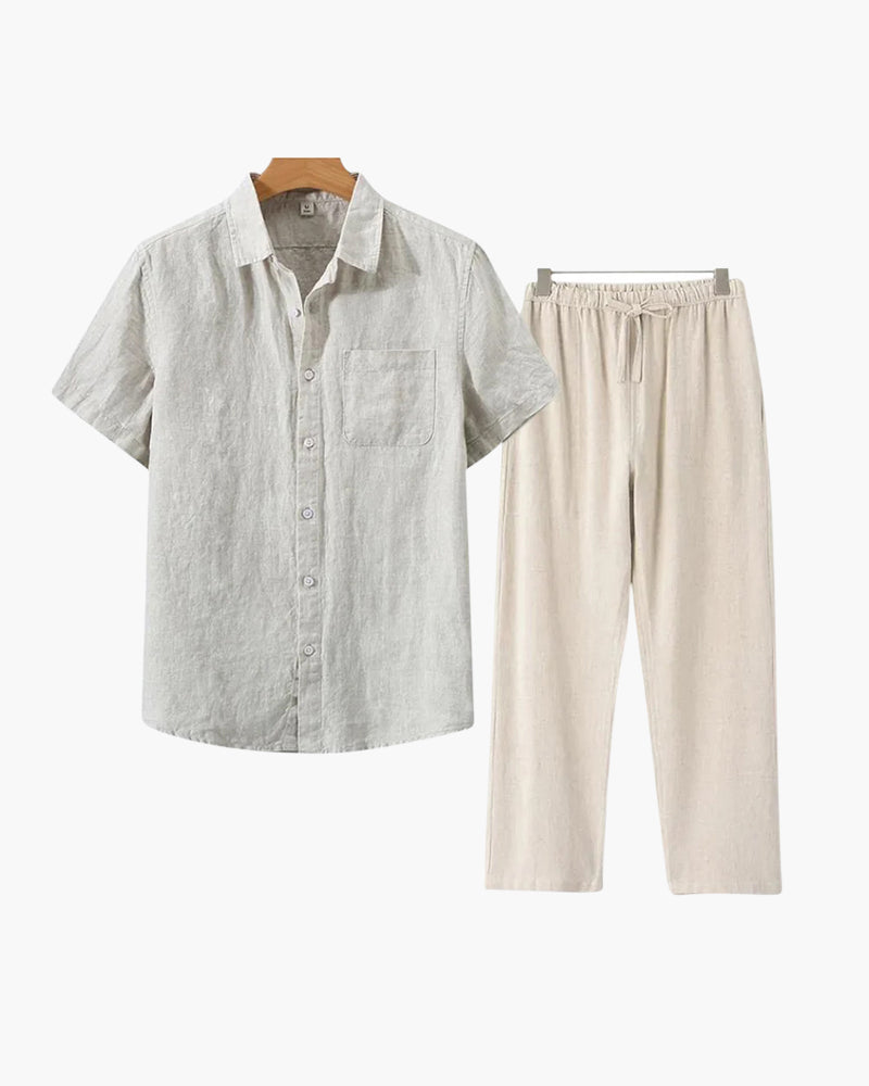 Rivassi Linen Set Short Sleeve
