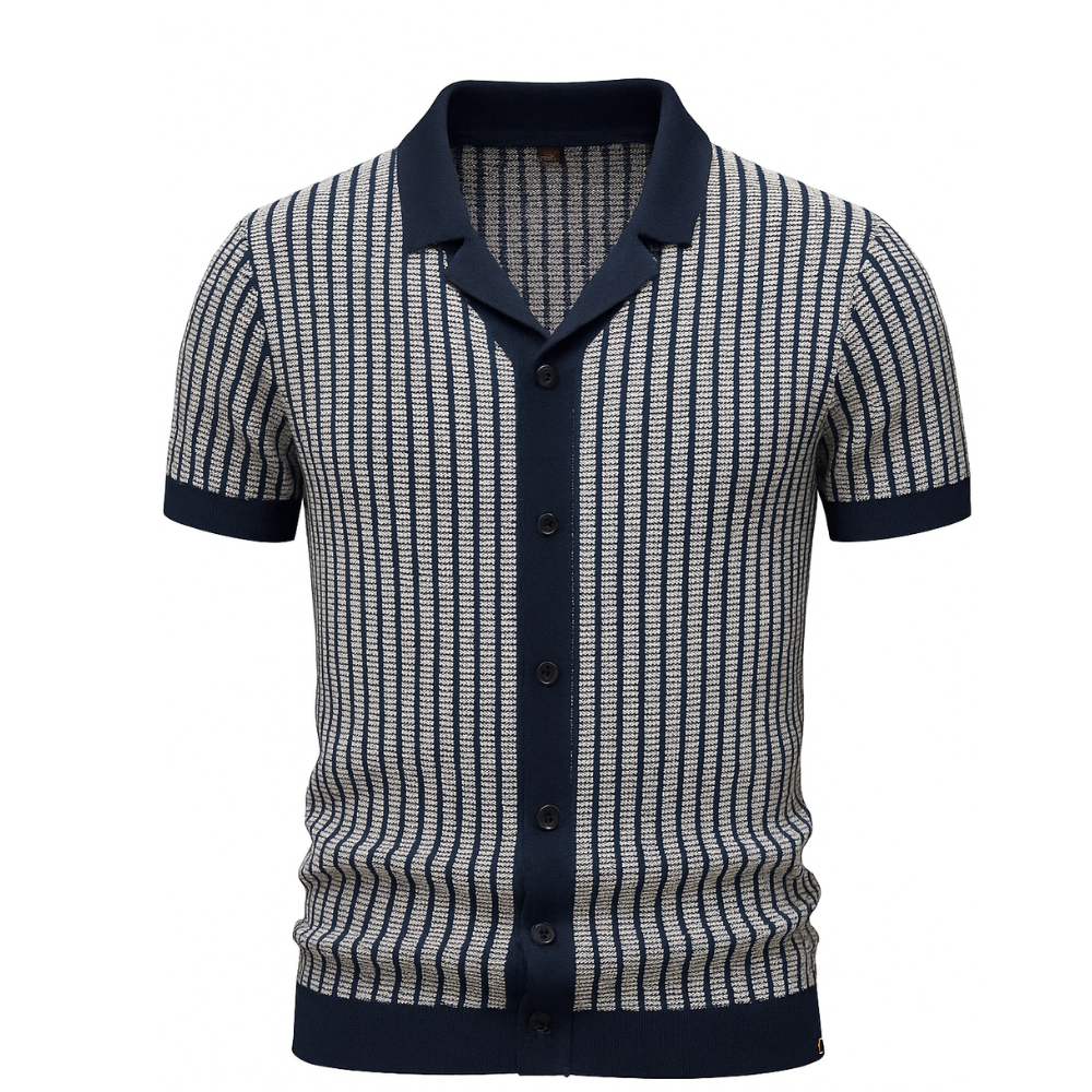 Riviera Striped Knit Polo