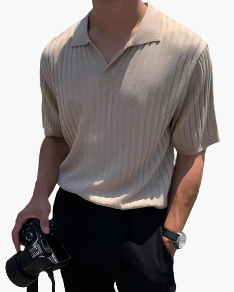 Florenz - Geripptes Baumwoll-Polo