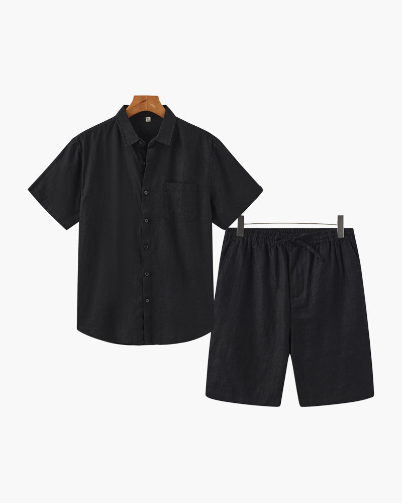 Amalfi Linen Shirt & Shorts Set