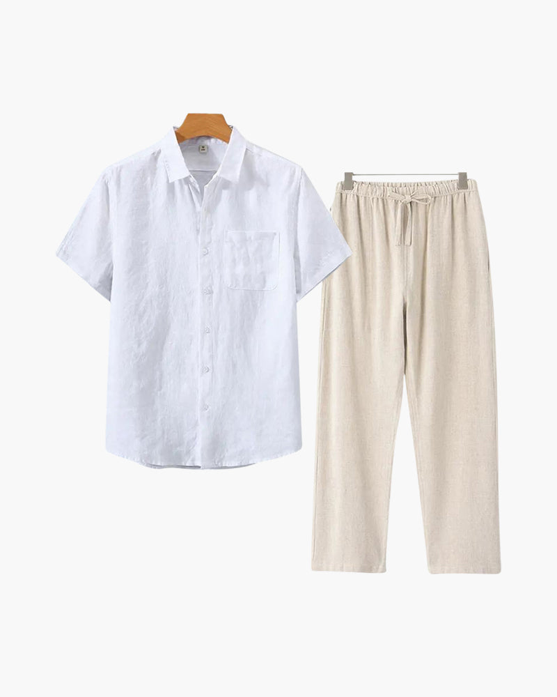 Rivassi Linen Set Short Sleeve