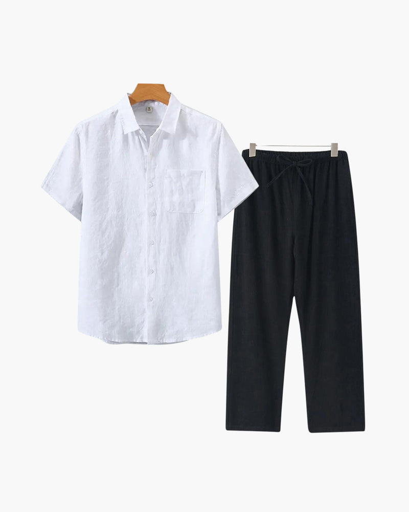 Rivassi Linen Set Short Sleeve