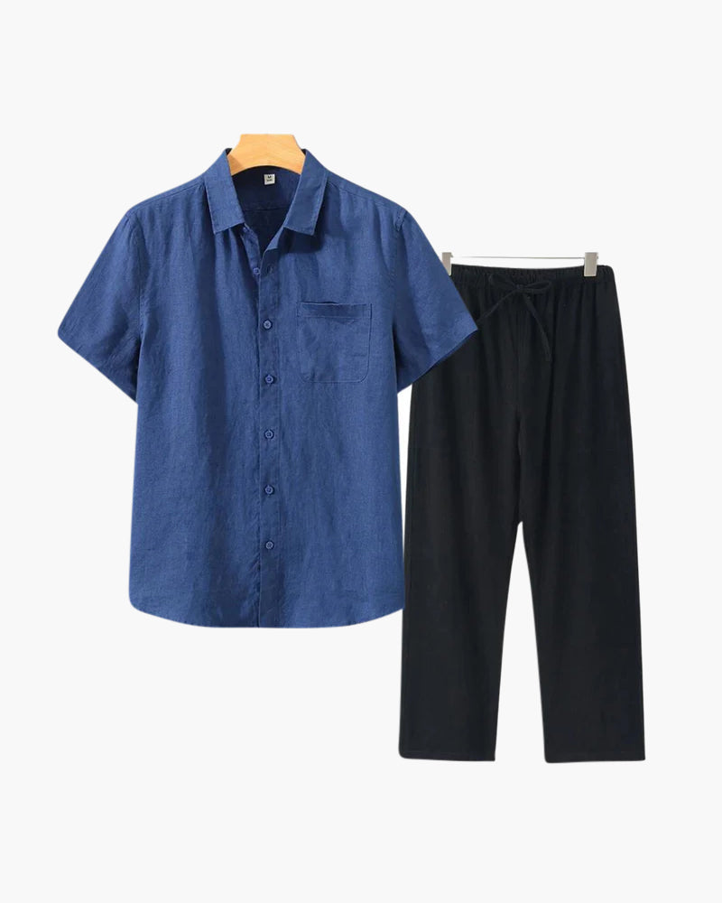 Rivassi Linen Set Short Sleeve