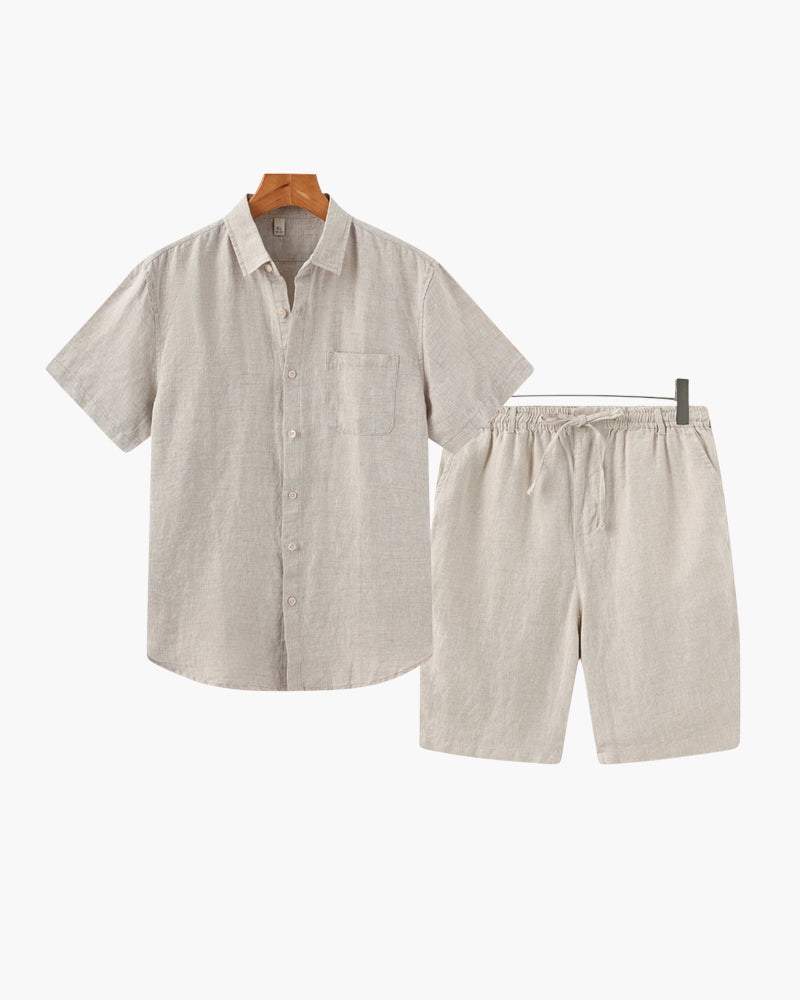 Amalfi Linen Shirt & Shorts Set