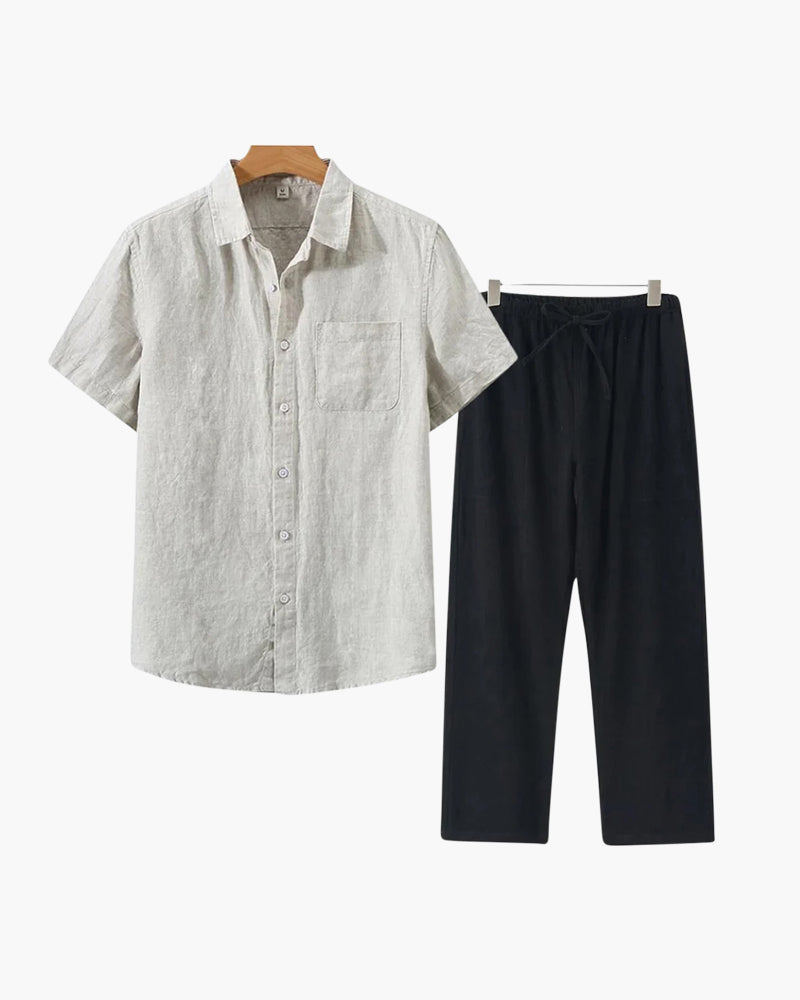 Rivassi Linen Set Short Sleeve