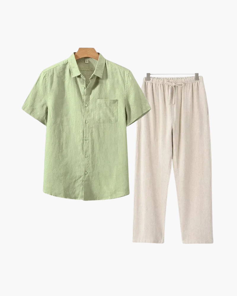 Rivassi Linen Set Short Sleeve