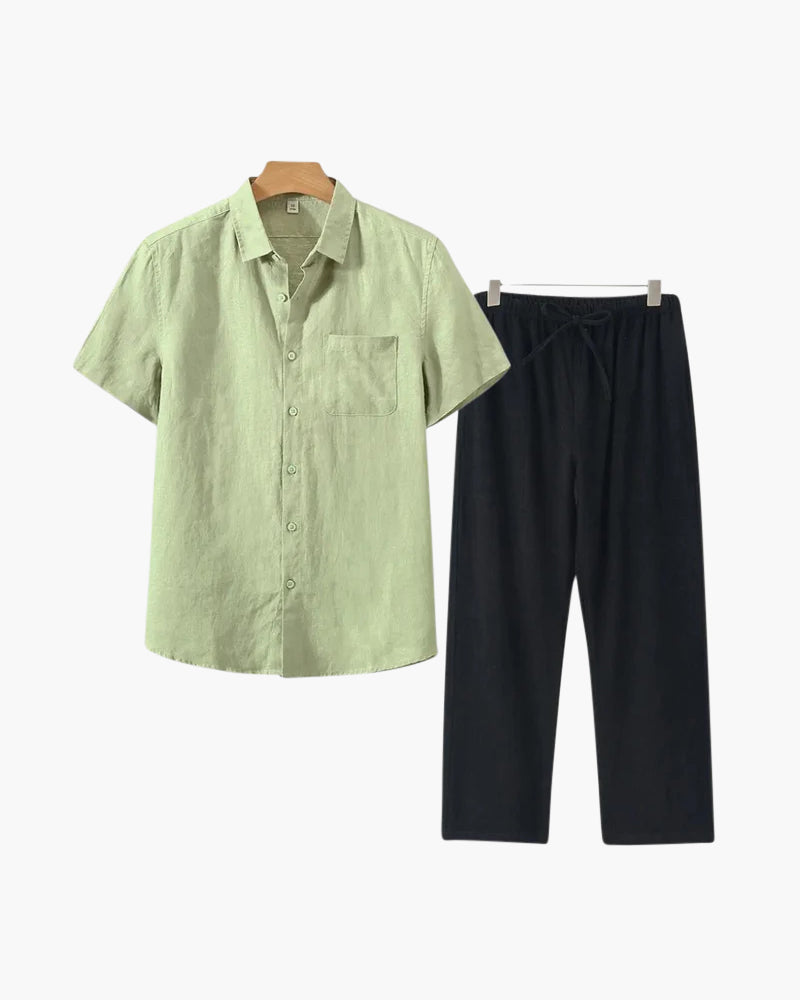 Rivassi Linen Set Short Sleeve