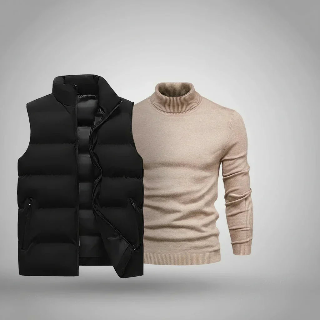 Layered Vest and Knit Set