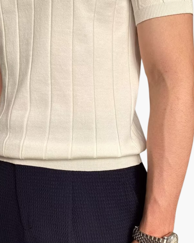 Cannes Ripp-Polo aus Baumwolle