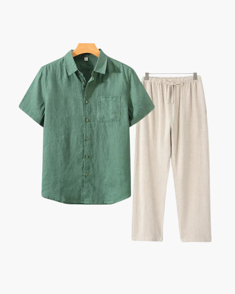 Rivassi Linen Set Short Sleeve
