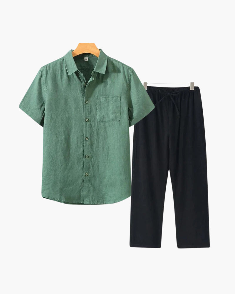 Rivassi Linen Set Short Sleeve