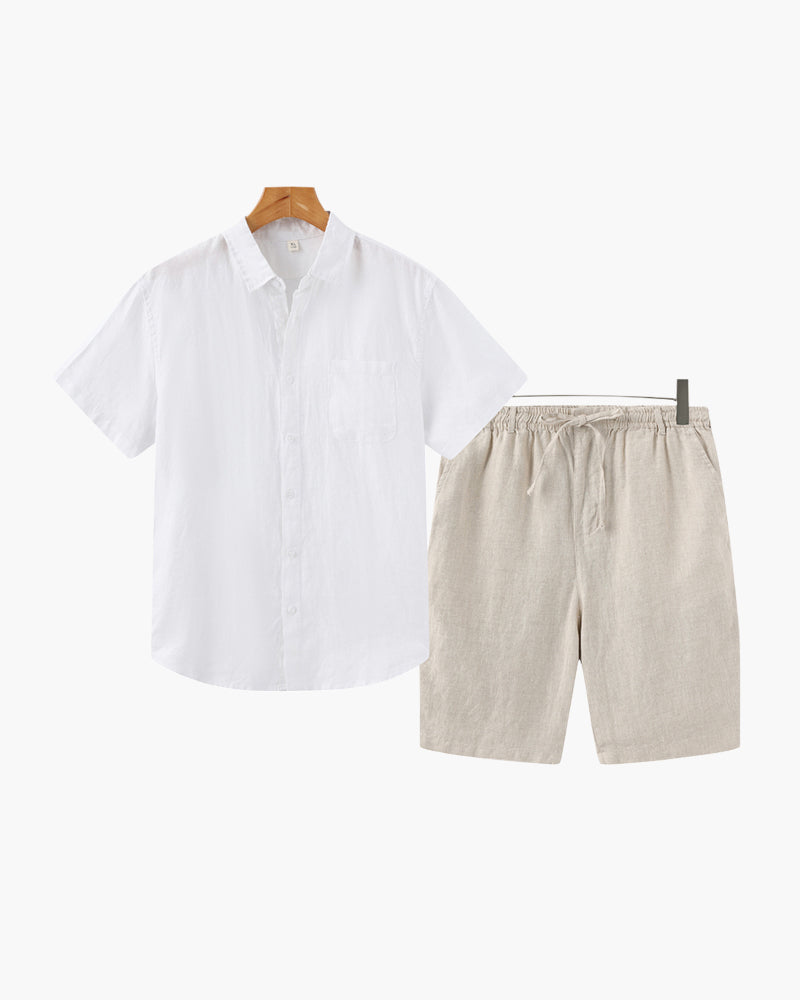 Amalfi Linen Shirt & Shorts Set