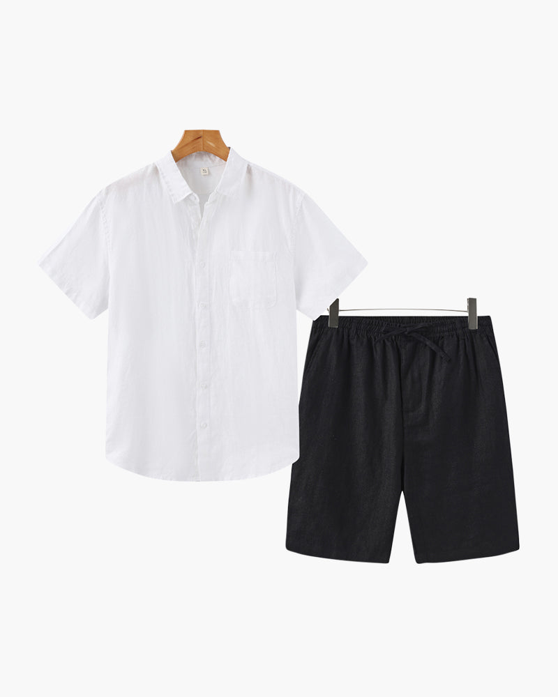 Amalfi Linen Shirt & Shorts Set