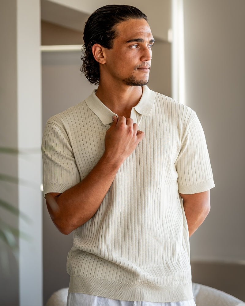 Rib Knit Polo