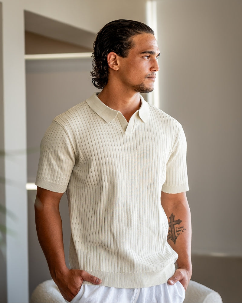 Rib Knit Polo