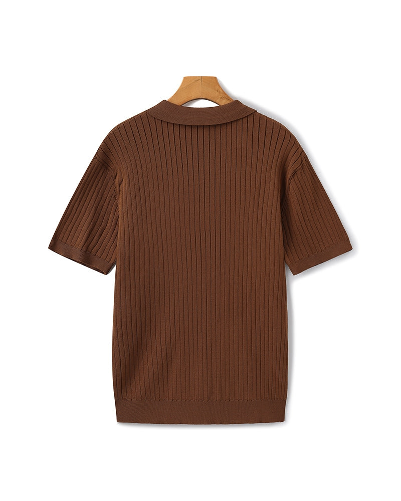 Rib Knit Polo