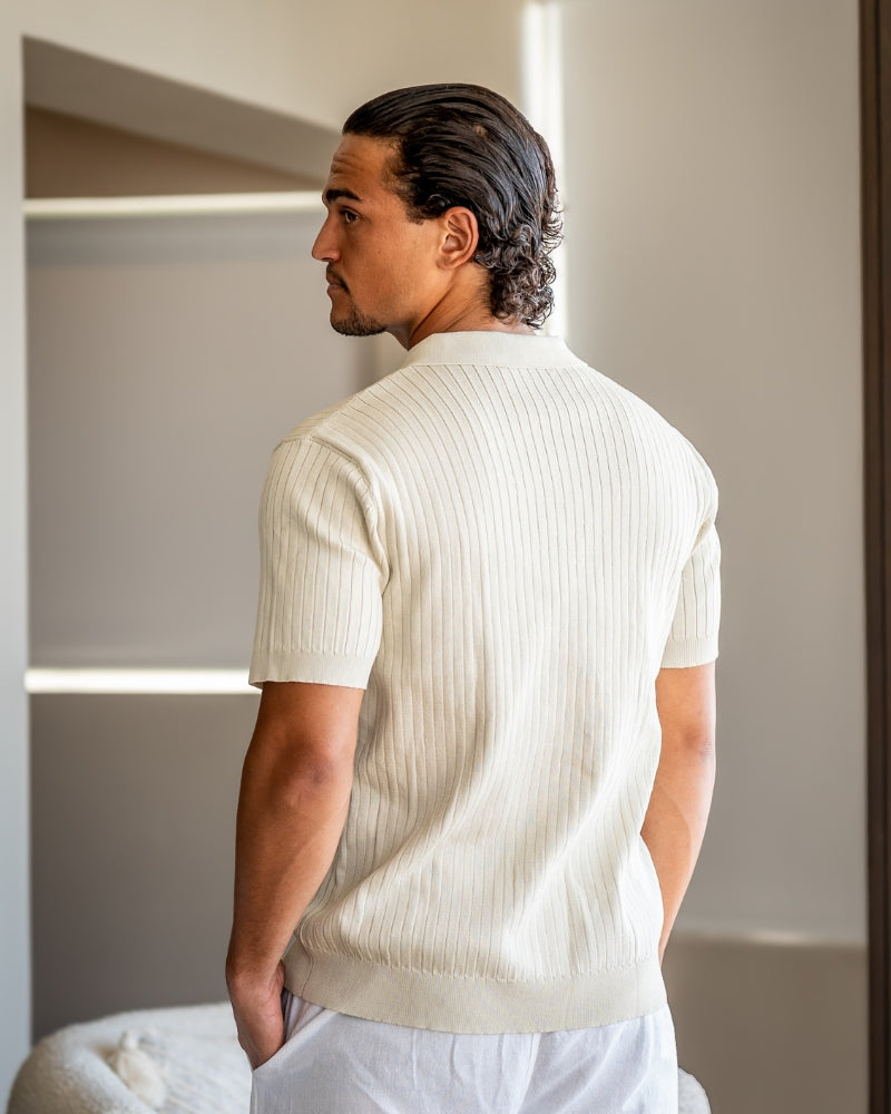 Rib Knit Polo