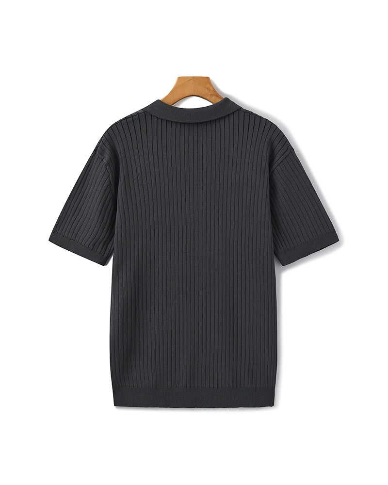 Rib Knit Polo