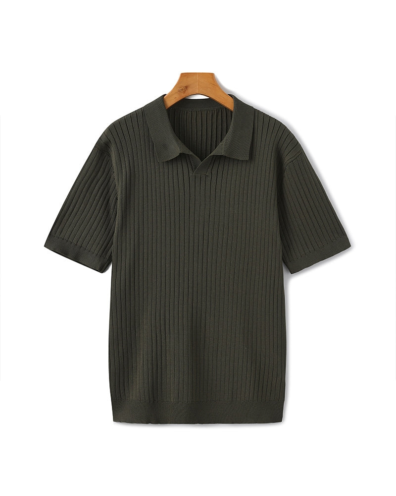 Rib Knit Polo
